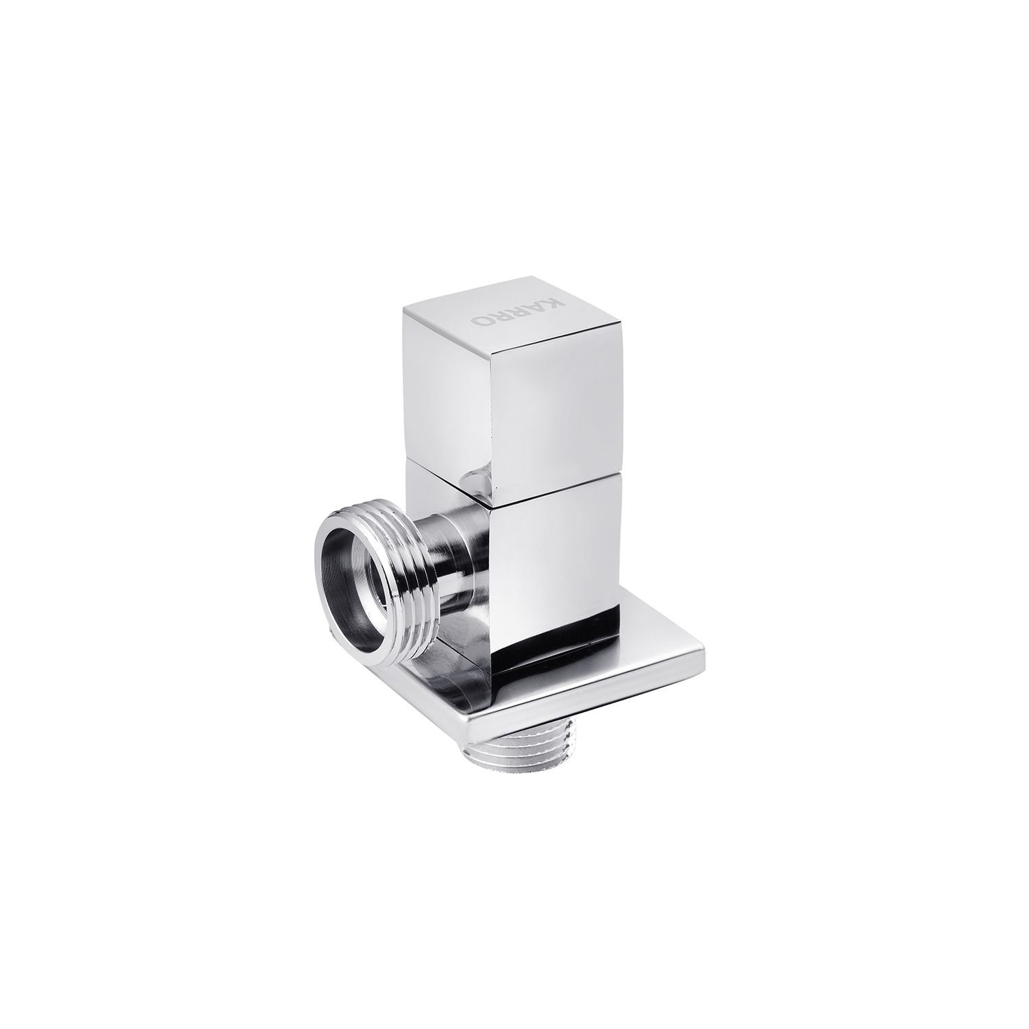 Кран приладовий для підключення Karro 1/2"х3/4" ЗЗ хромований KR-03122А