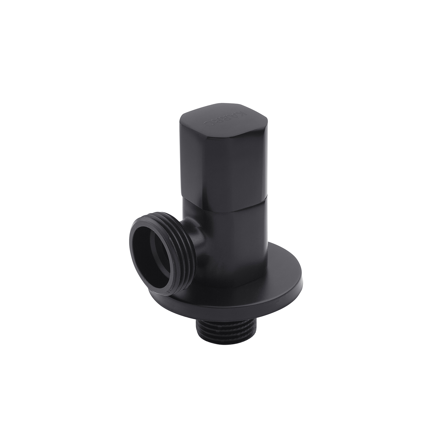 Кран приладовий для підключення Karro 1/2"х3/4" ЗЗ чорний KR-3123-1B