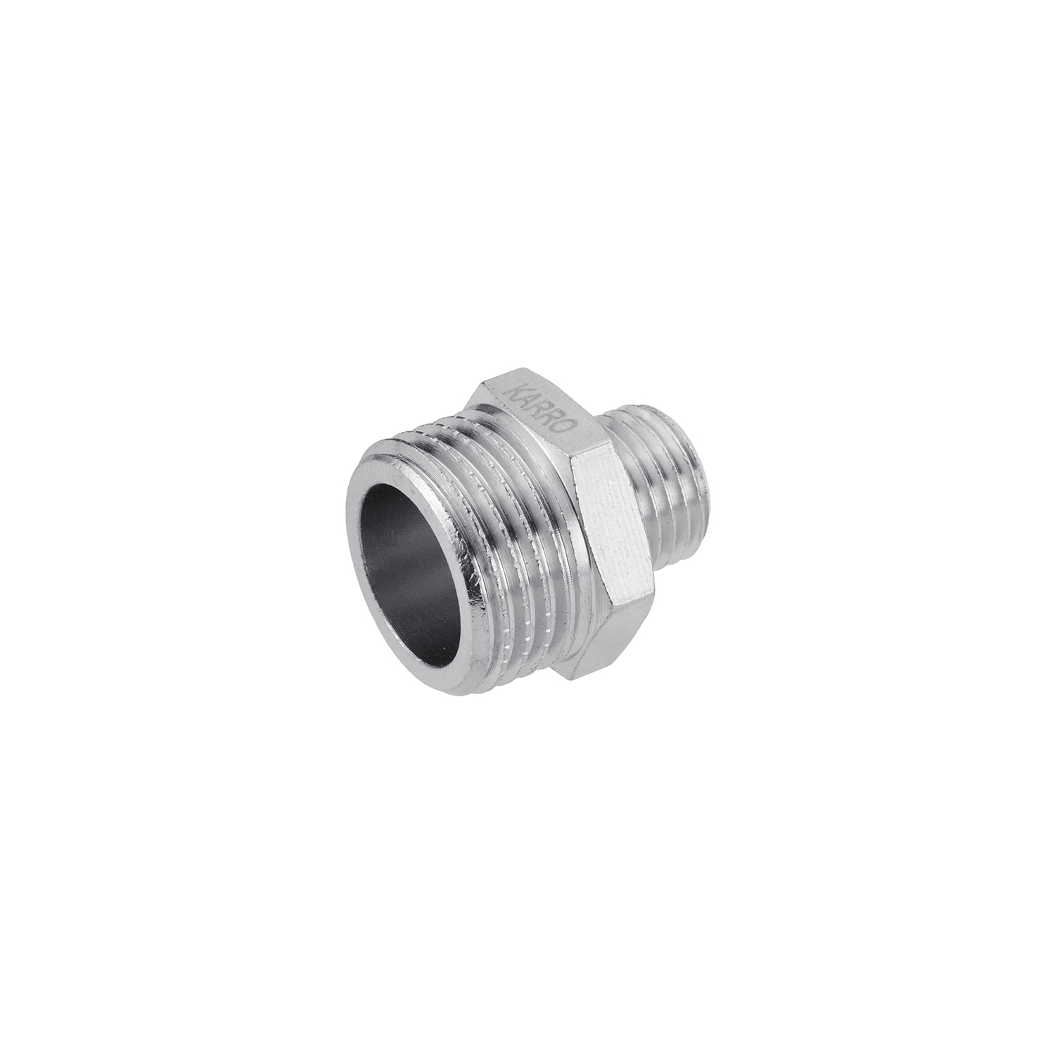 Ніпель перехідний Karro 1/2"х1/4" ЗЗ нікельований KR-3114