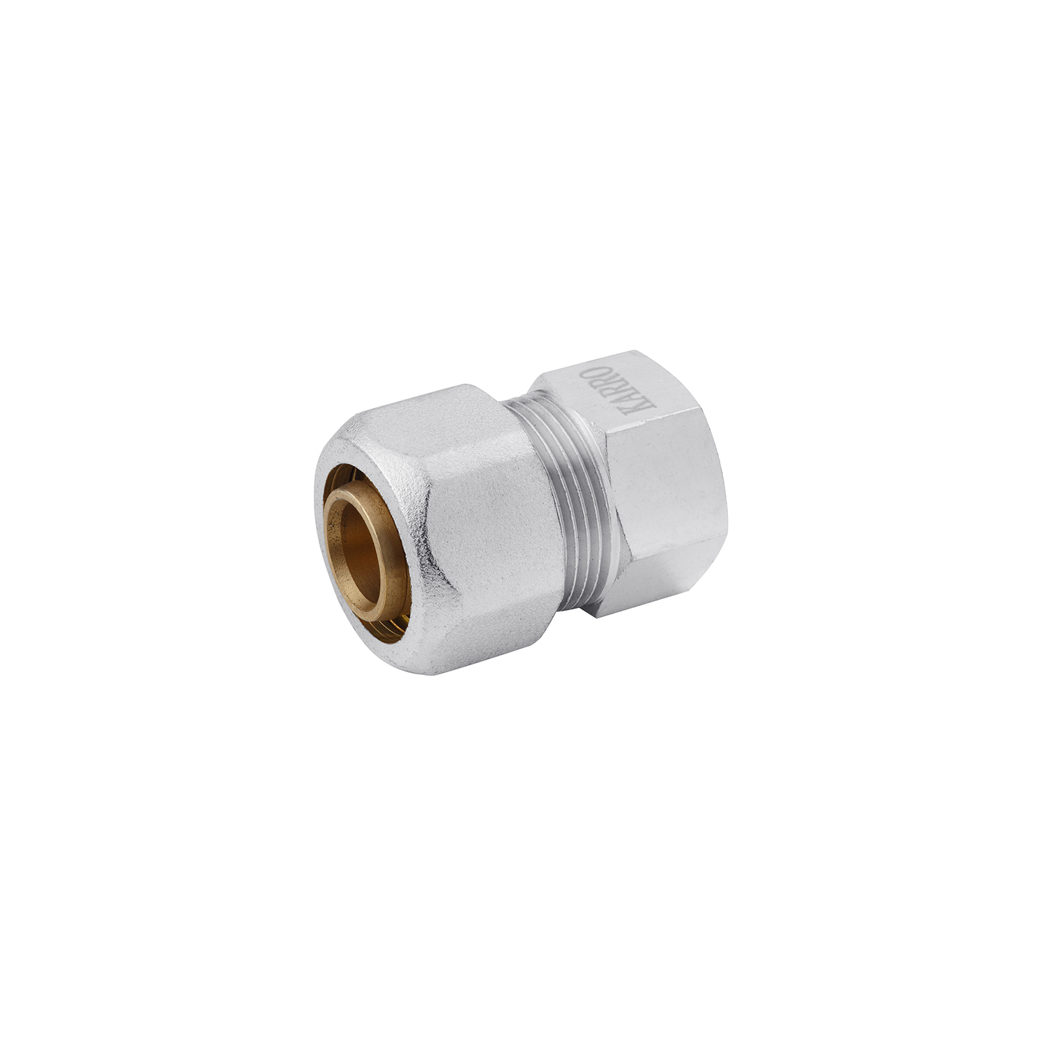 Муфта металопластикова Karro 16х1/2" РВ нікельована KR-0520