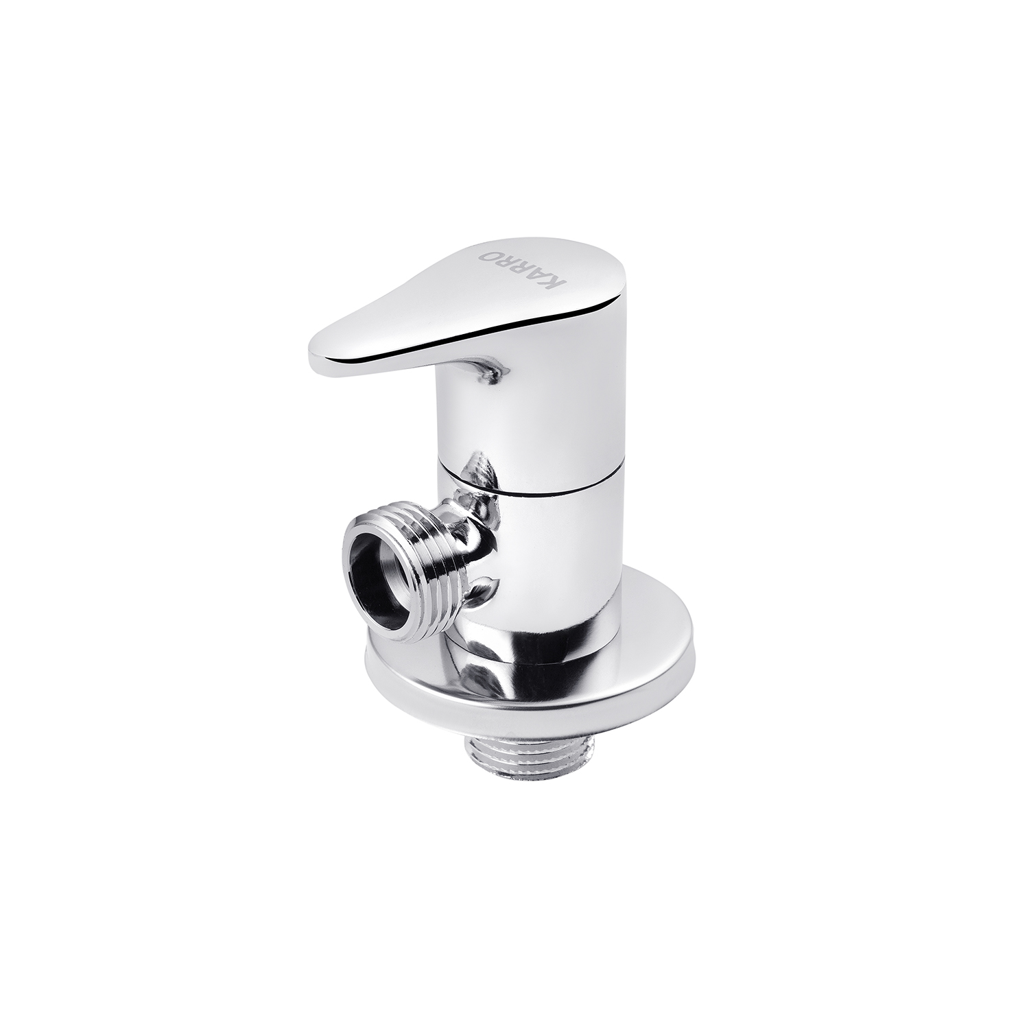 Кран приладовий для підключення Karro 1/2"х1/2" ЗЗ хромований KR-3129