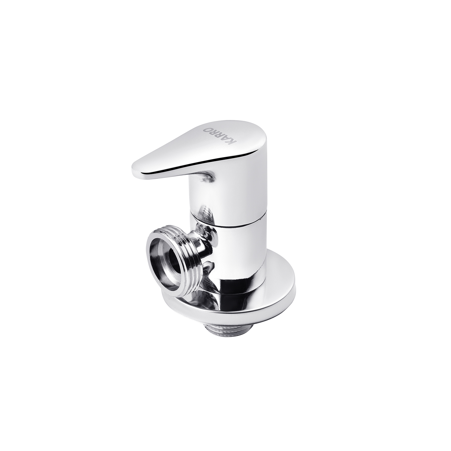 Кран приладовий для підключення Karro 1/2"х3/4" ЗЗ хромований KR-3129