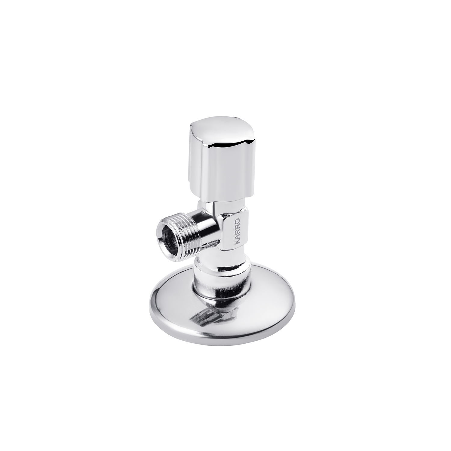 Кран приладовий для підключення Karro 1/2"х3/8" ЗЗ хромований KR-3019