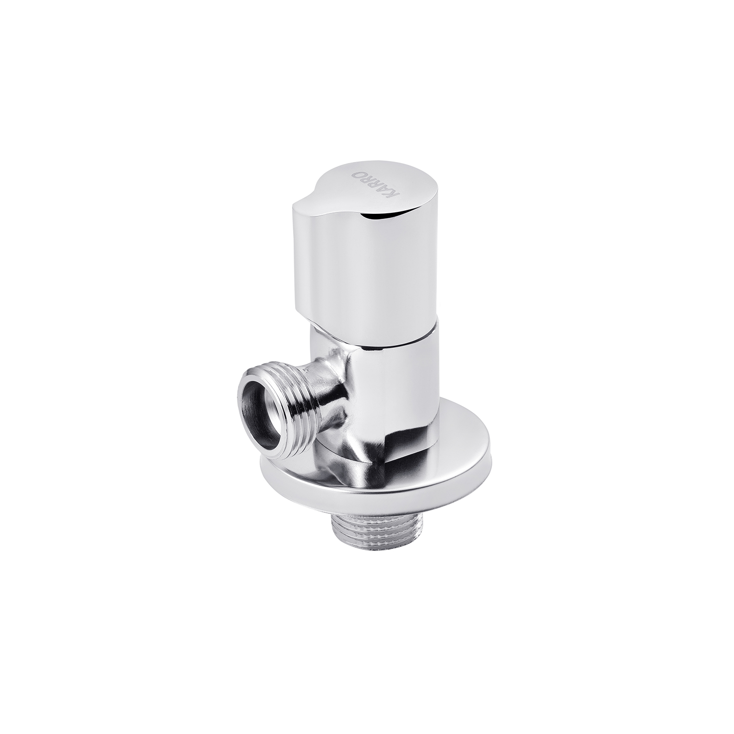 Кран приладовий для підключення Karro 1/2"x1/2" ЗЗ хромований KR-3120 New