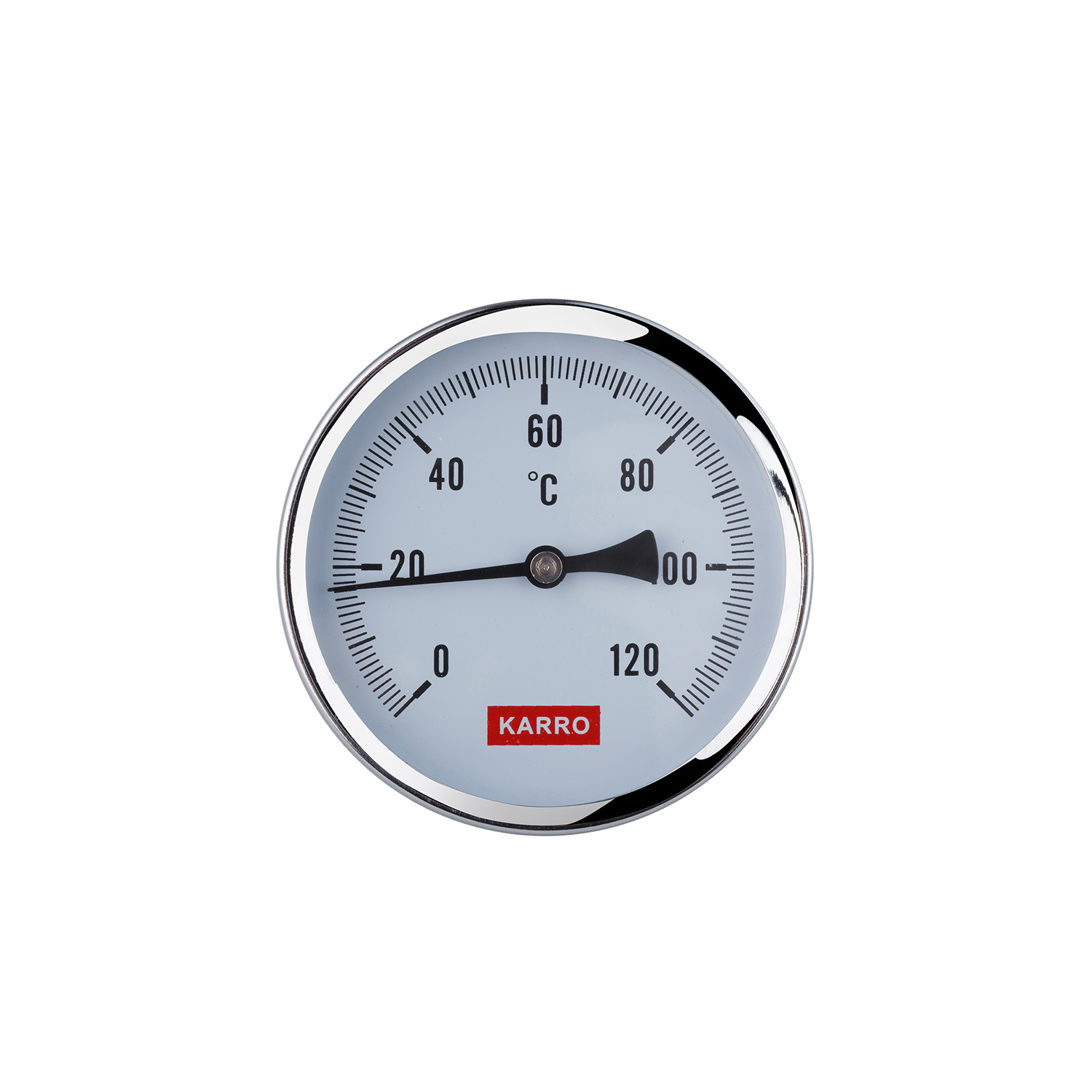 Термометр Karro 1/2" 80 мм 120°С KR-1039