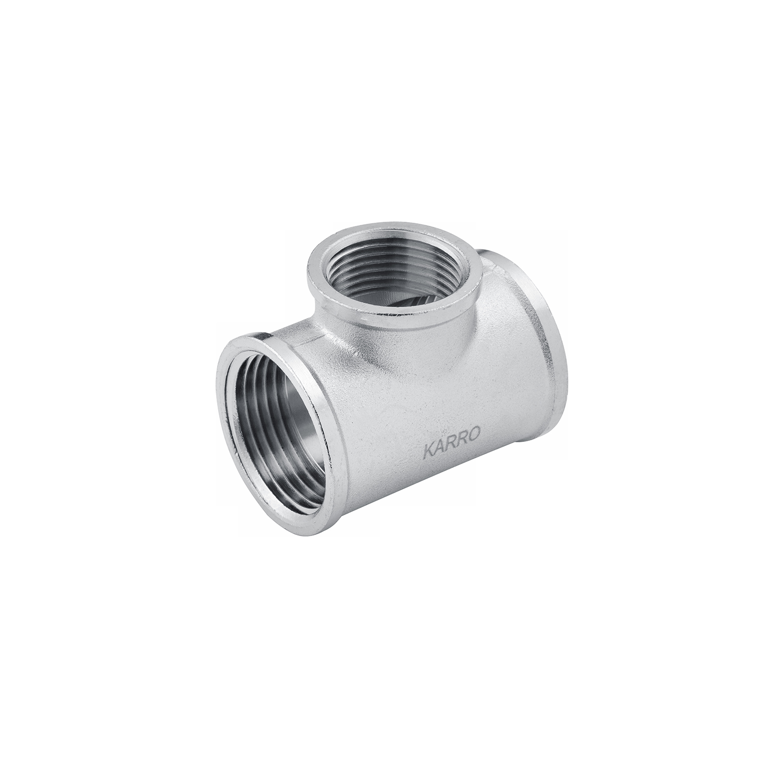 Трійник перехідний Karro 1"х1/2"х1" ВВВ нікельований KR-3213