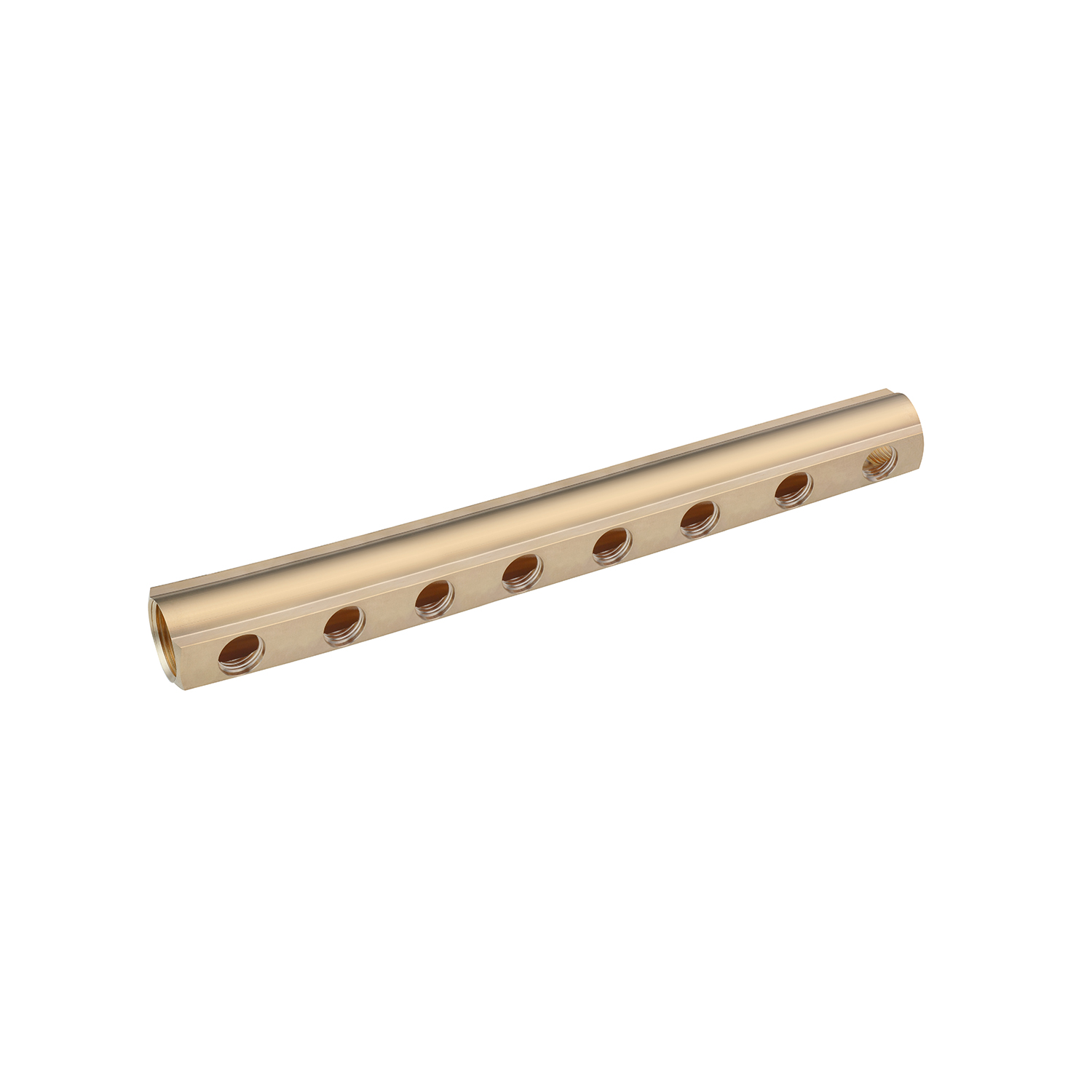 Колектор балка Karro на 8 виходів 1"x1/2" РВ латунний KR-2001