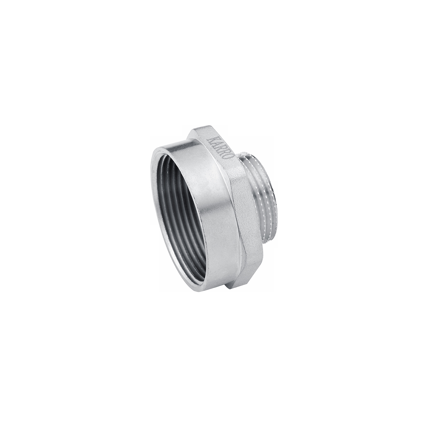 Перехідник Karro 1/2"х3/8" ВЗ нікельований KR-3117