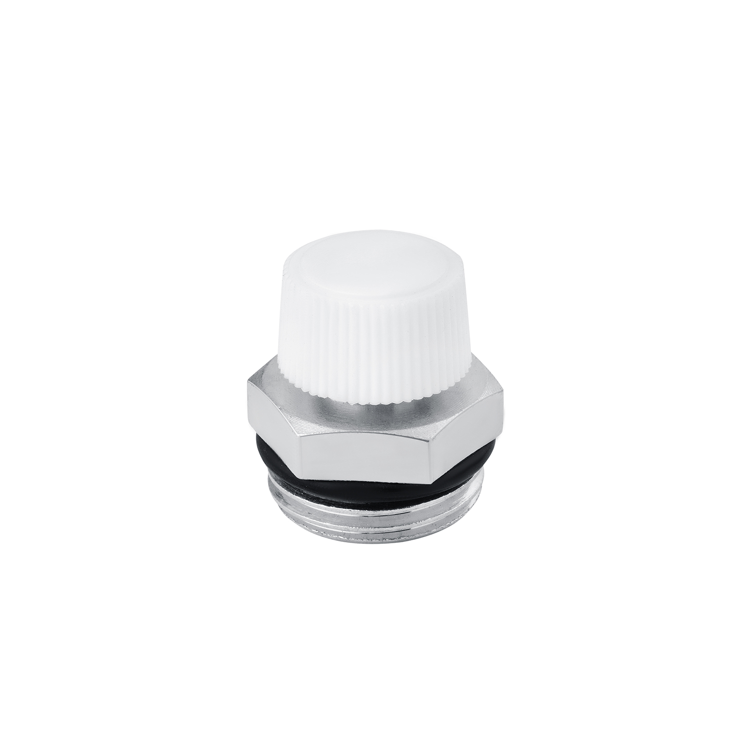Кран Маєвського Karro 1/2" біла ручка, нікельований KR-85008