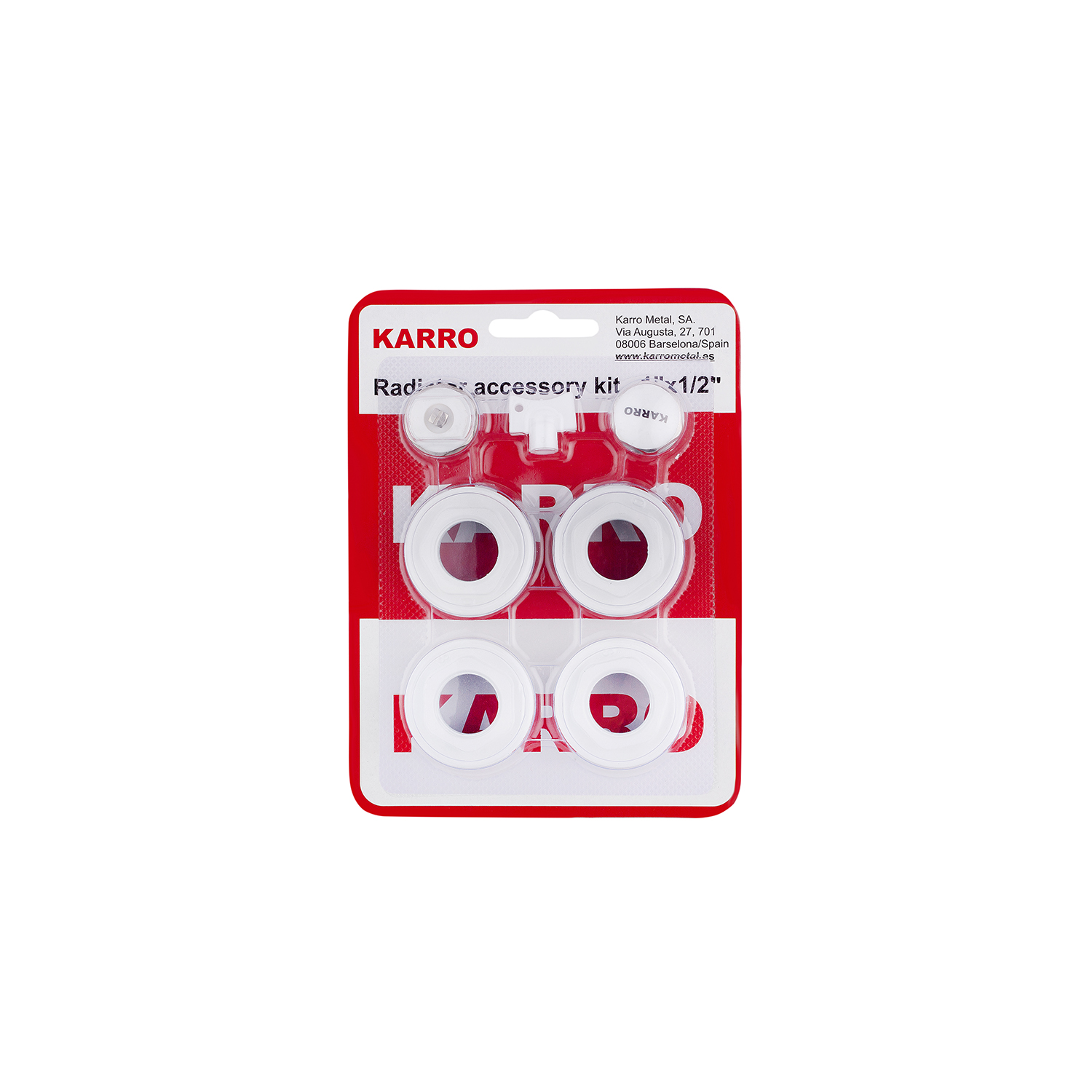 Комплект пробок для радіатора Karro 1/2" білі
