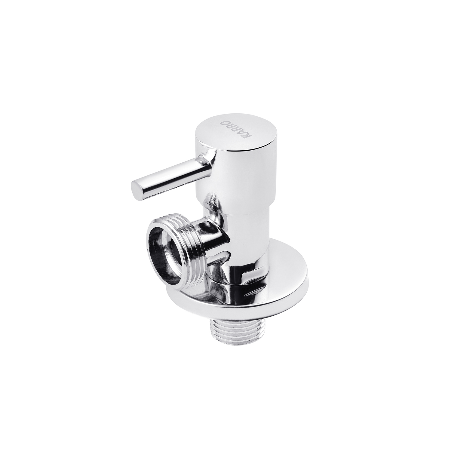 Кран приладовий для підключення Karro 1/2"х3/4" ЗЗ хромований KR-3110