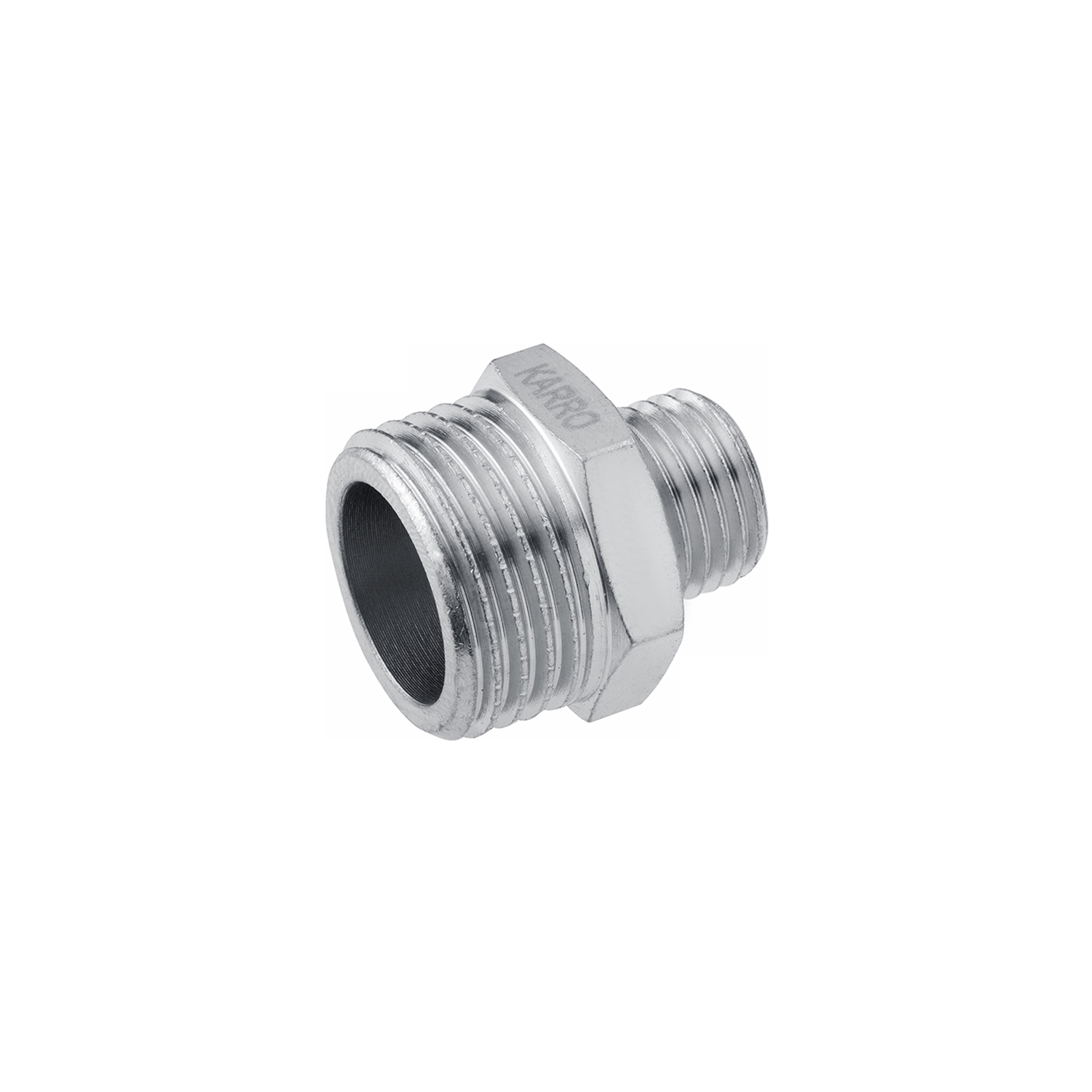 Ніпель перехідний Karro 2"х1 1/2" ЗЗ нікельований KR-3114