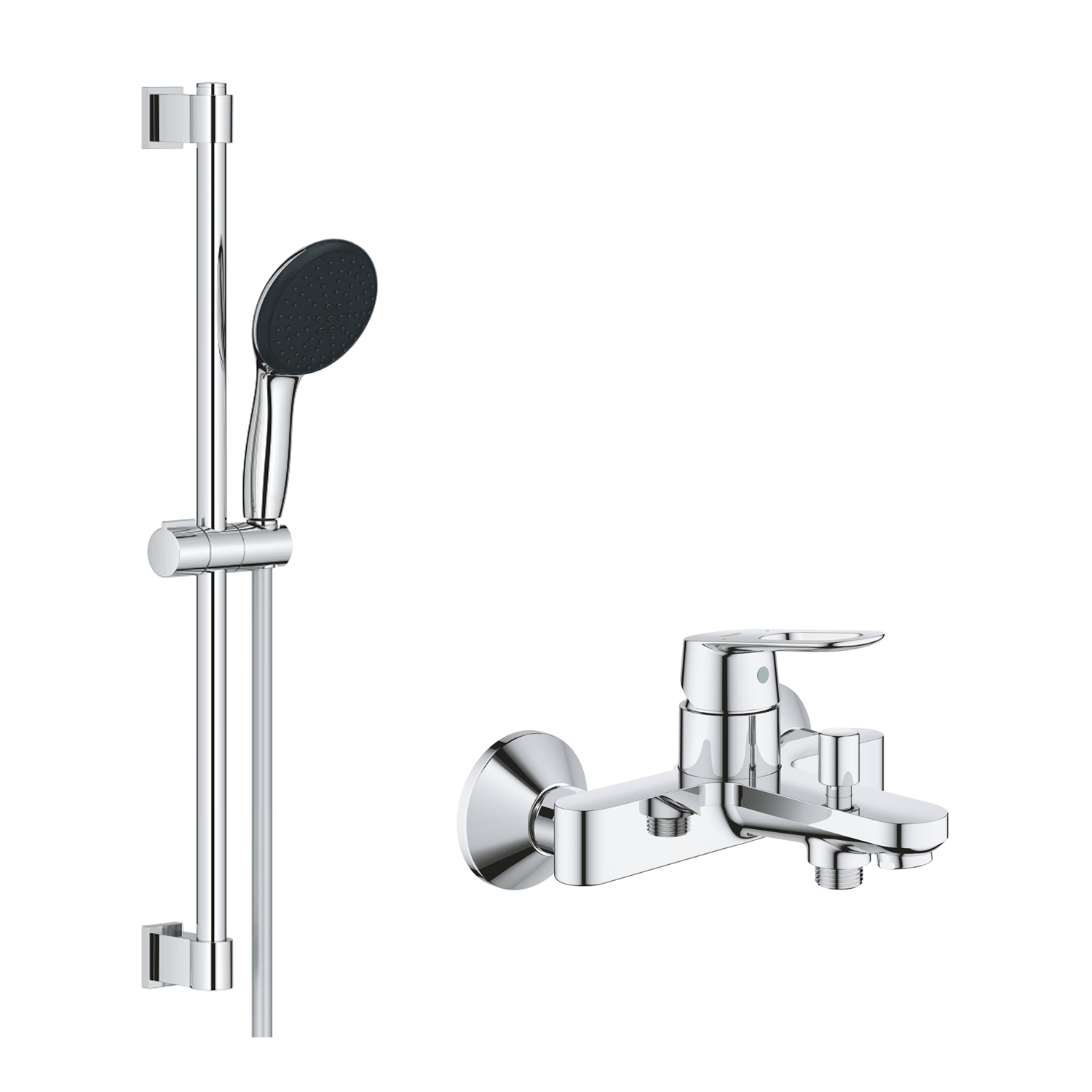 Змішувач для ванни Grohe BauLoop 23603000 з душовою стійкою Vitalio Start 26951001