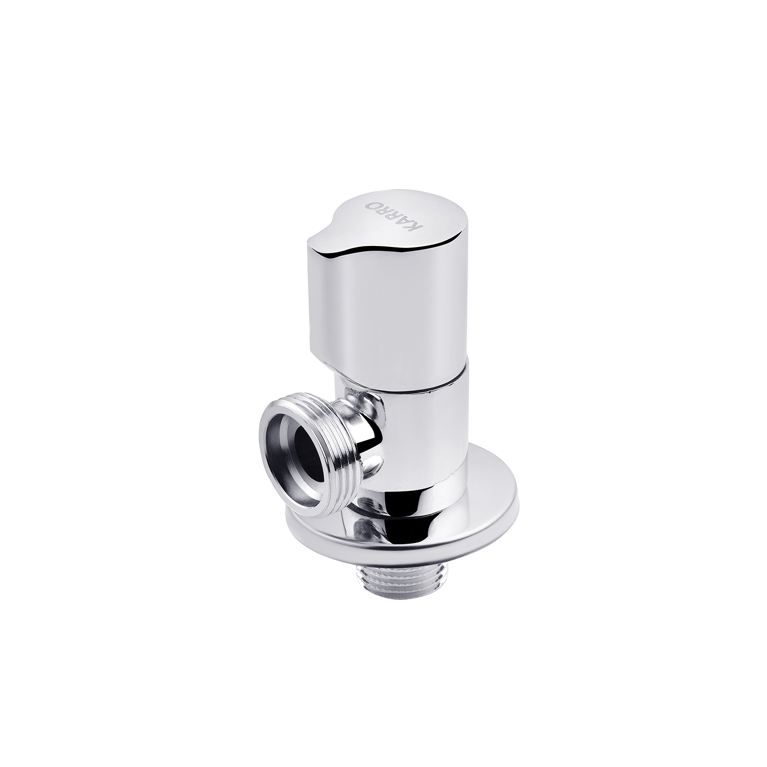 Кран приладовий для підключення Karro 1/2"x3/4" ЗЗ хромований KR-3120 New