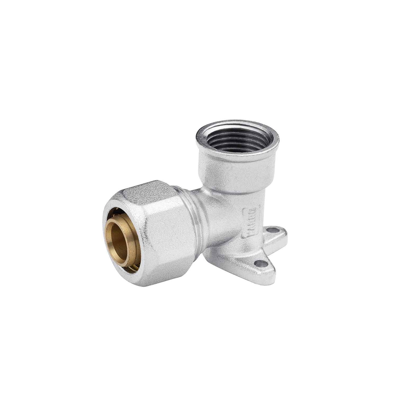 Коліно настінне металопластикове Karro 20x1/2" РВ нікельоване KR-0821