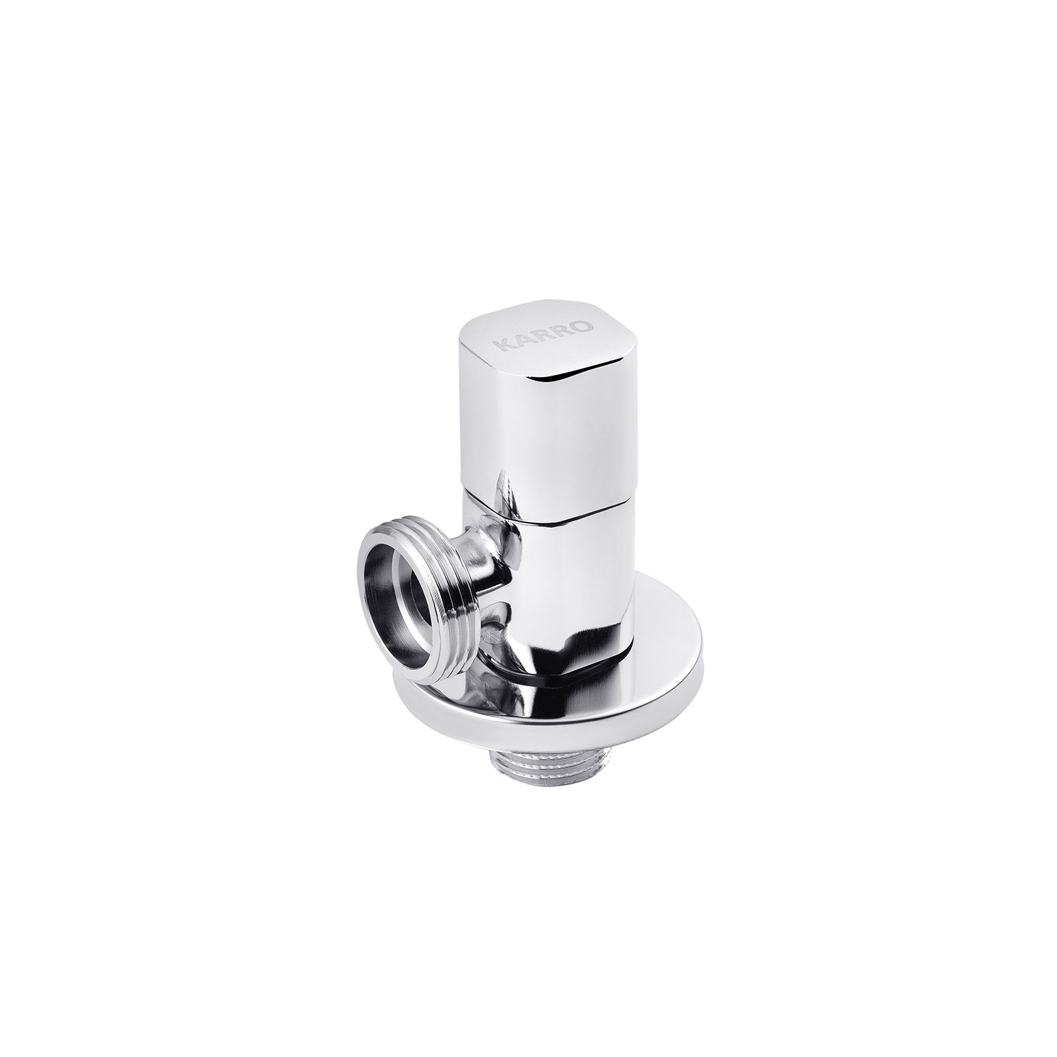 Кран приладовий для підключення Karro 1/2"х3/4" ЗЗ хромований KR-3123