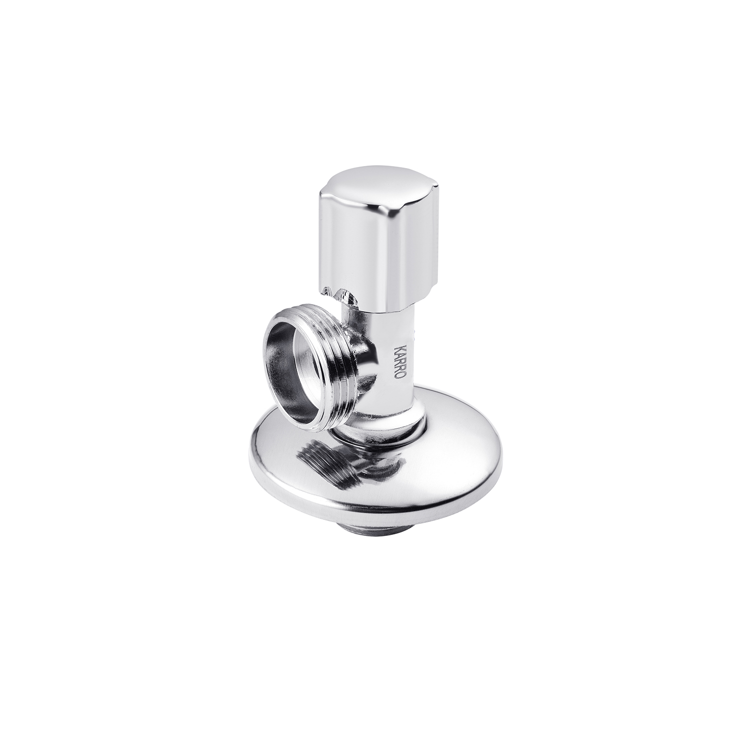 Кран приладовий для підключення Karro 1/2"х3/4" ЗЗ хромований KR-3019