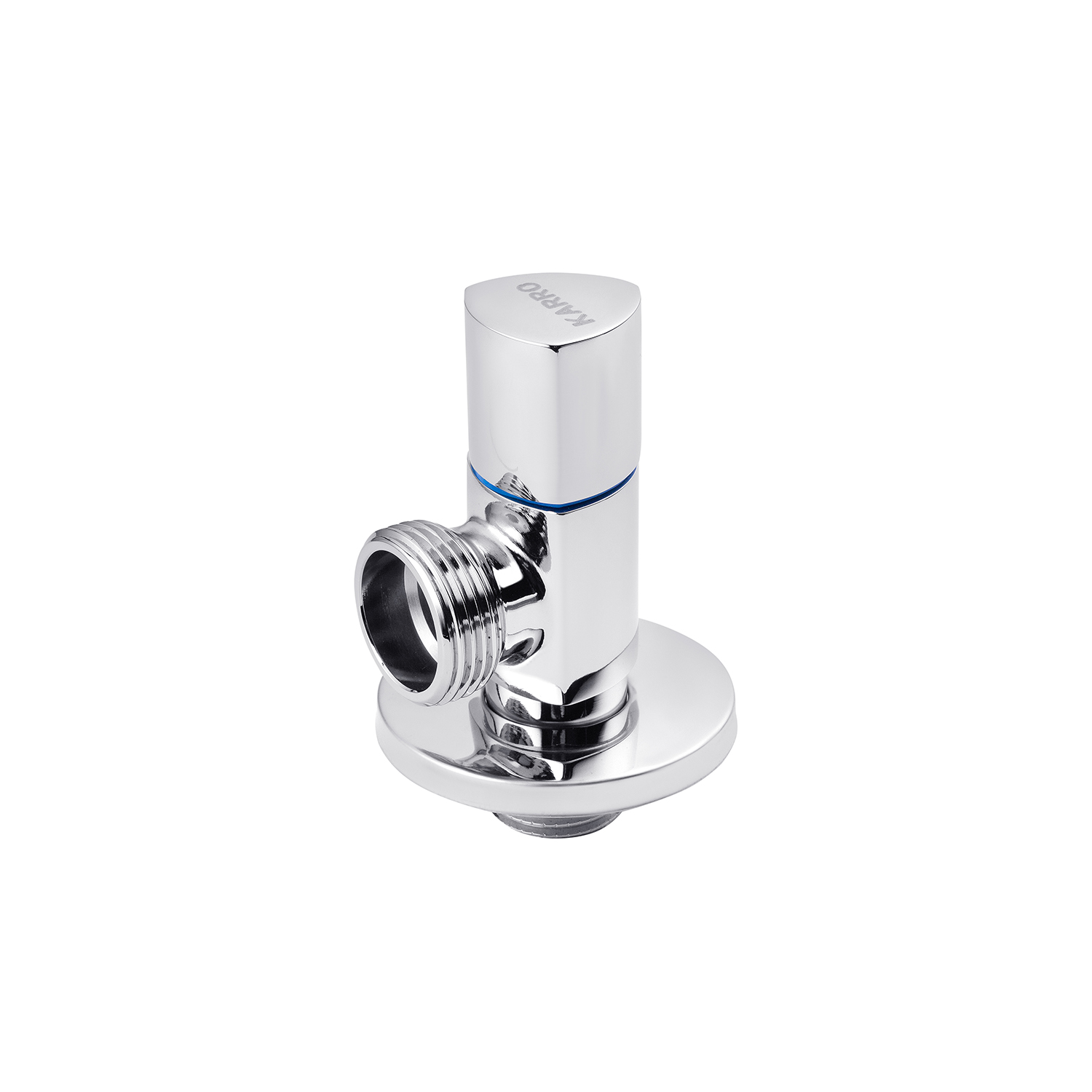 Кран приладовий для підключення Karro 1/2"х3/4" ЗЗ хромований KR-3115