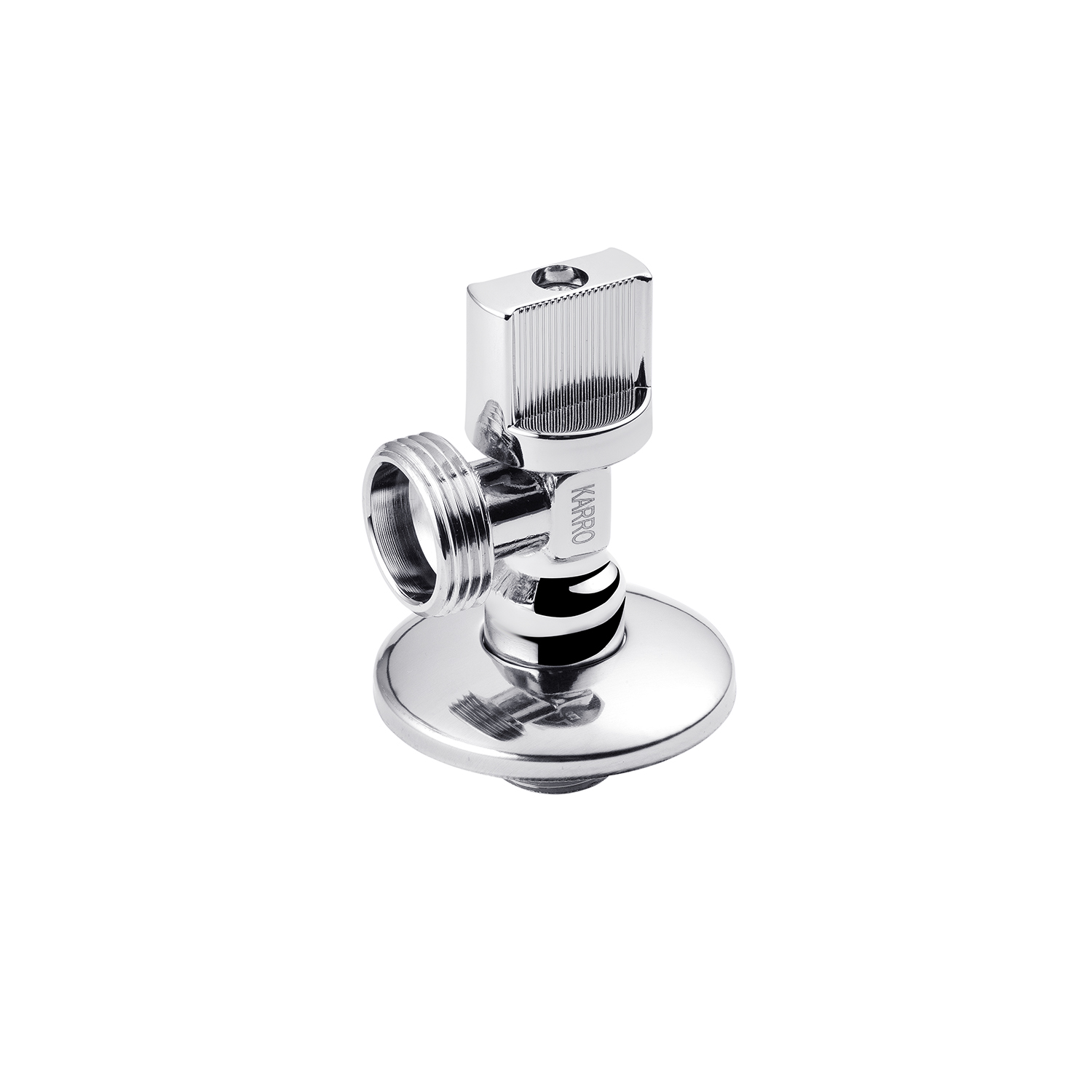Кран приладовий для підключення Karro 1/2"х3/4" ЗЗ хромований KR-5001
