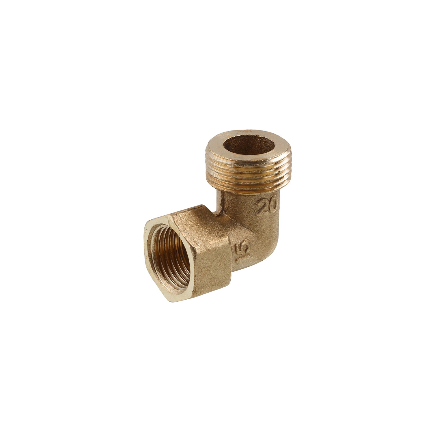 Кутник перехідний посилений LexLine 3/4"х1/2" ВЗ латунний УК0121-В