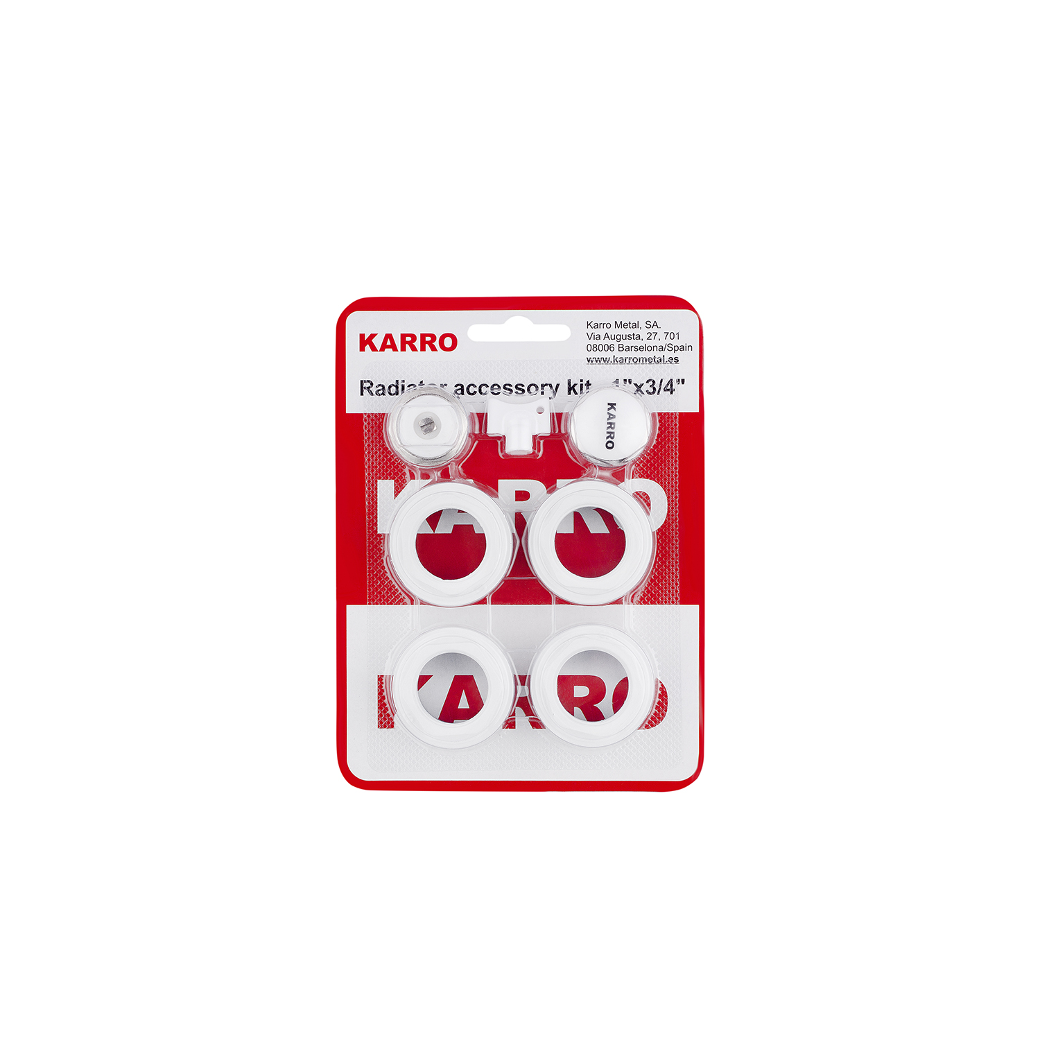 Комплект пробок для радіатора Karro 3/4" білі