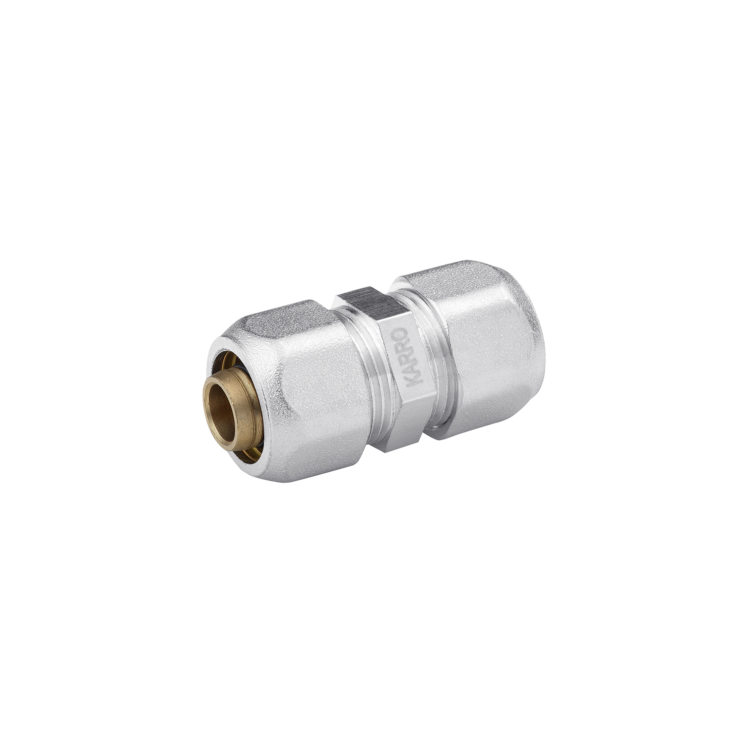 Муфта металопластикова Karro 20х20 нікельована KR-0531