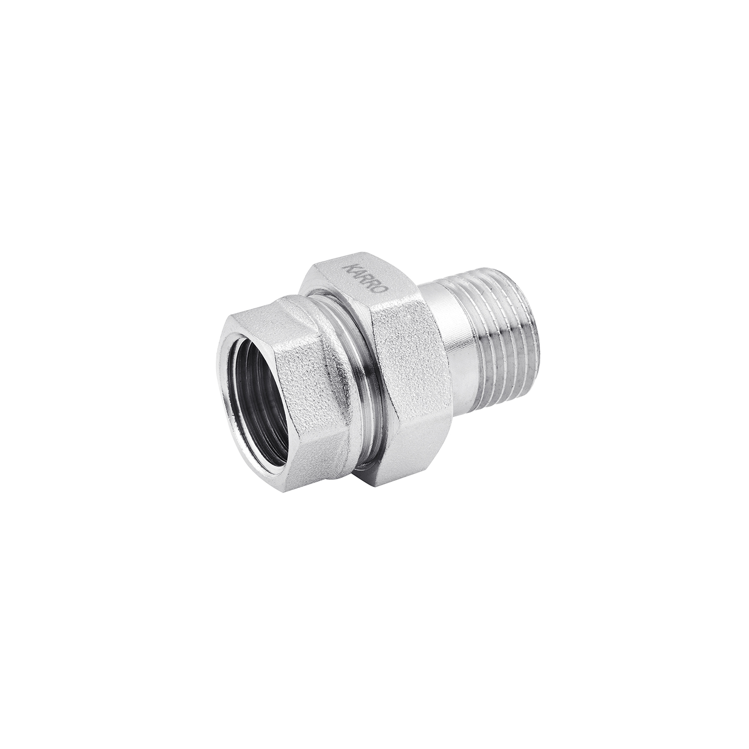 Згін-американка пряма Karro 1/2" ВЗ нікельована KR-3102