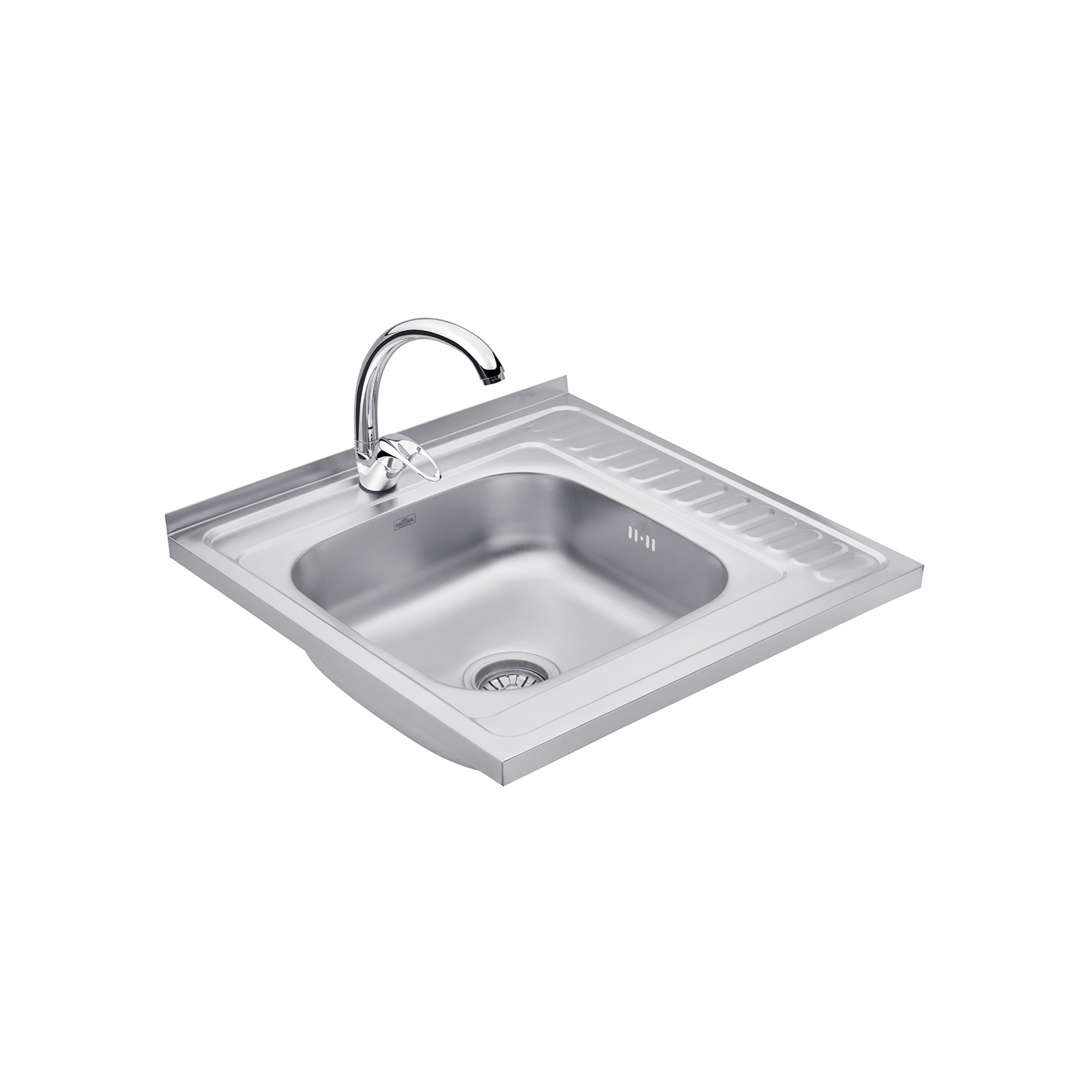 Набір кухонна мийка Kroner KRP Satin - 6060L (0.6 мм) + змішувач для кухні Agua Leon - C032