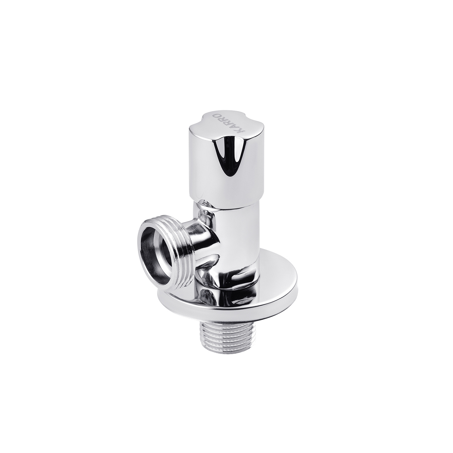 Кран приладовий для підключення Karro 1/2"х3/4" ЗЗ хромований KR-03112А