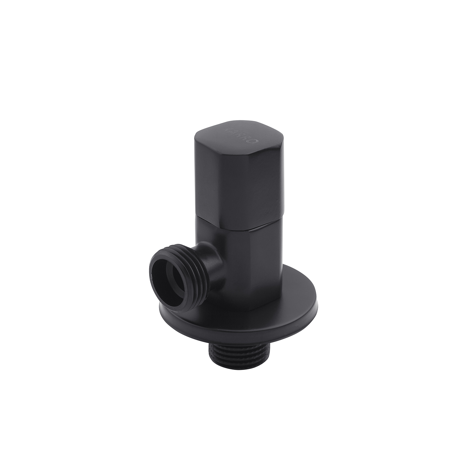 Кран приладовий для підключення Karro 1/2"х1/2" ЗЗ чорний KR-3123-1B