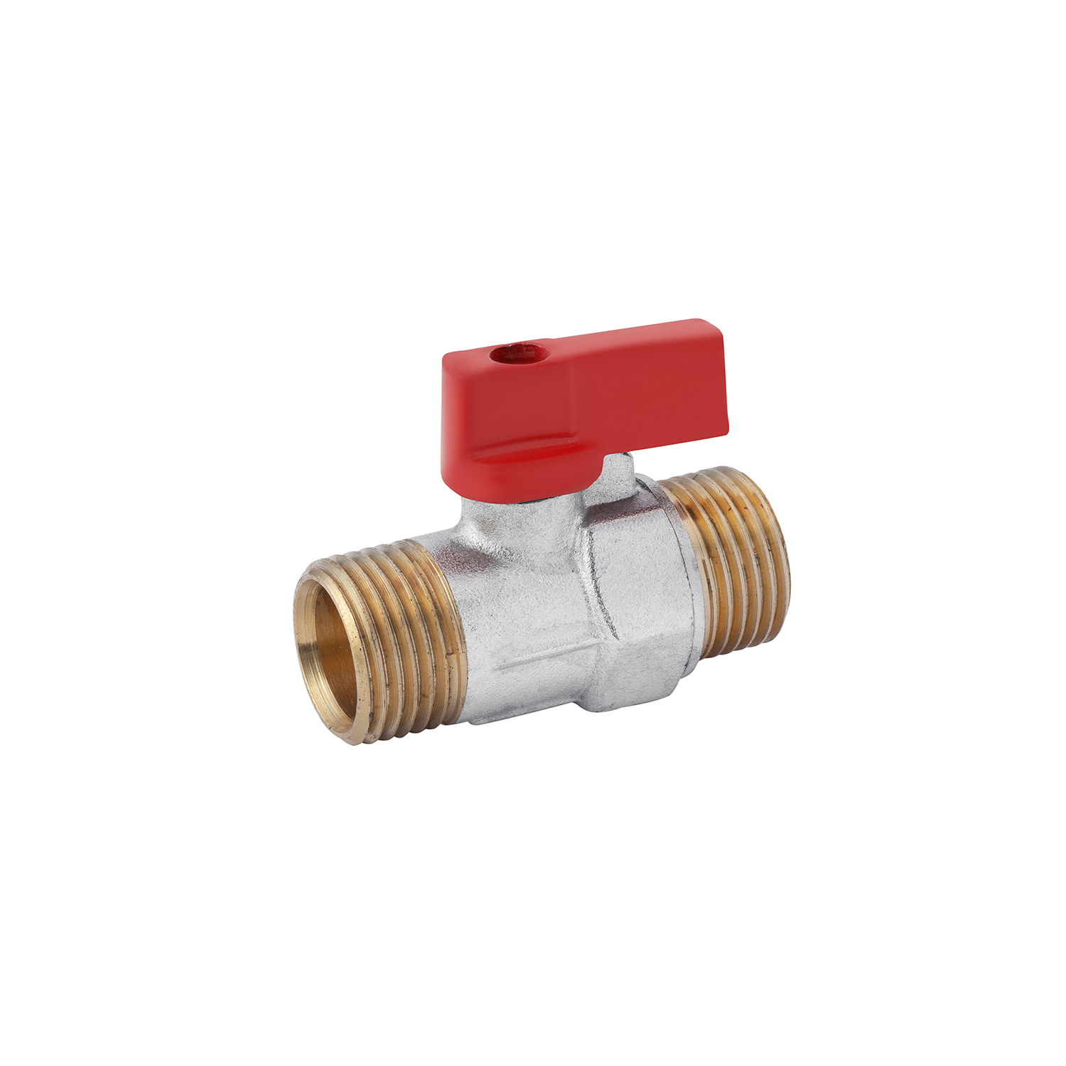 Кран кульовий Karro "Standart" 1/2" ЗЗ "Mini" PN30 ручка, нікельований